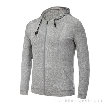 Autumn Winter Winter Plain Gym Unisex Capuz jaqueta